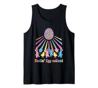 Feelin' Egg-cellent Retro 70s Easter Bunny Disco Tank Top