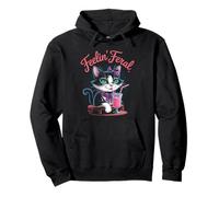 Feelin' Feral Cats Feral Feeling Cat Drink Funny Kitten Love Pullover Hoodie