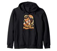 Feelin’ Flippin’ Foxy Pancake Fox Cute Pun Zip Hoodie