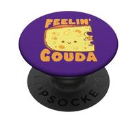 Feelin' Gouda Cute Cheese Pun Food Lover PopSockets Adhesive PopGrip