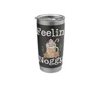 Feelin' Noggy Holiday Eggnog Funny Christmas Eggnog Design Stainless Steel Insulated Tumbler