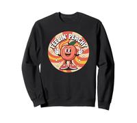 Feelin Peachy Retro Aesthetic Summer Fruit funny Sweatshirt