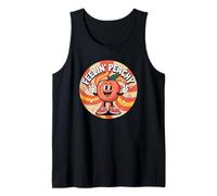 Feelin Peachy Retro Aesthetic Summer Fruit Funny Tank Top
