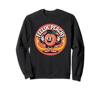 Feelin Peachy Retro Aesthetic Summer Fruit Sweatshirt