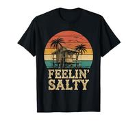 Feelin Salty Tshirt Beach Summer Vacation Vintage 70s Retro T-Shirt