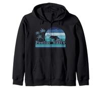 Feelin Salty Tshirt Beach Summer Vacation Vintage 70s Retro Zip Hoodie