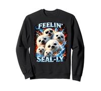 Feelin Seally Harp Seal Pup Bootleg Meme Sweatshirt