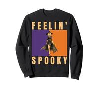 Feelin' Spooky Pin Up Witch Retro Halloween Design Sweatshirt