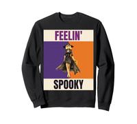 Feelin Spooky Retro Pinup Witch Halloween Sweatshirt