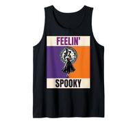 Feelin' Spooky Vintage Witch Halloween Pumpkin Tank Top