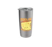 Feelin Un-Brie-Lievable Cheese Pun Stainless Steel Insulated Tumbler