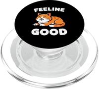 Feeline Good Cat Lover Quote For Feline Friends PopSockets PopGrip for MagSafe