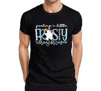 Feeling A Little Frosty Snowman Christmas Funny Gift Men's T-Shirt, black, S