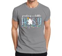 Feeling A Little Frosty Snowman Christmas Funny Gift Men's T-Shirt, gray, 3XL