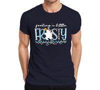 Feeling A Little Frosty Snowman Christmas Funny Gift Men's T-Shirt, navy, XL