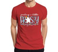 Feeling A Little Frosty Snowman Christmas Funny Gift Men's T-Shirt, red, L