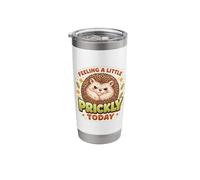Feeling A Little Prickly Today Funny Hedgehog Owner Grumpy Stainless Steel Insulated Tumbler