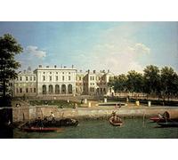 Feeling at home ART-PRINT-on-matte-paper-220gr- Old Somerset House From The River Thames, London Canal Giovanni Antonio - Coastal horizontal Image boats and ships landscapes an 14_X_21_in