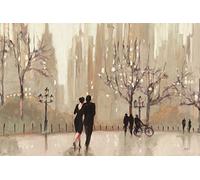 Feeling at home CANVAS-FRAMED-with-AMERICAN-BOX An Evening Out Purinton Julia - Figurative horizontal Art print CityfloralLights CityfloralStroll Contemporary Cit Floating fra 21_X_33_in