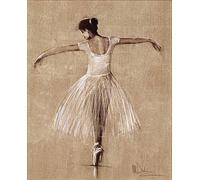Feeling at home Image on ROLLED CANVAS Bourees I Dulon Mary - Dance vertical Art print Dance Sepia Classic Canvas fine art 12_X_10_in