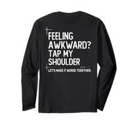 Feeling Awkward Tap My Shoulder Introvert Social Anxiety Long Sleeve T-Shirt