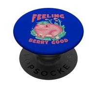 Feeling Berry Good Cute Strawberry Frog PopSockets Adhesive PopGrip