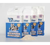 FEELING BEST Tofu Cat Litter 22.4LB(5.6LB*4 Bags) Fast Clumping, Dust-Free,100% Natrual Raw Materials, Clumping,Flushable,Ultra Absorbent and Fast Drying,Solubility in Water,Really,Less Scattering