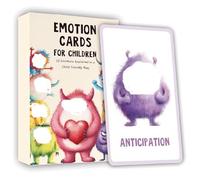Feeling Cards for Children, 32 Feeling Monster Cards - Explanatory Texts- Educational Value to Promote Social & Emotional Development, Ideal for Nursery & Primary School
