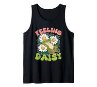 Feeling Daisy Retro Frog Daisy Flower Vibes Tank Top