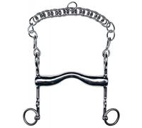 FEELING double bridle bit with a thick 12.5 cm mouthpiece