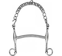 FEELING double bridle bit with satin finish mouthpiece 12.5cm