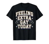 Feeling Extra Gay Today LGBTQ+ Pride Queer - Value Graphic T-Shirt, Men, Black, S