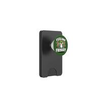 Feeling Froggy Funny Frog Jumping Cartoon Animal Humor PopSockets PopWallet for MagSafe