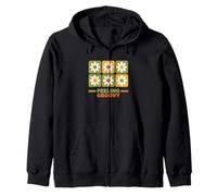 Feeling Groovy 1970S Floral Nostalgia Zip Hoodie