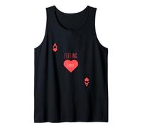 Feeling Lucky Ace of Hearts Love Casino Gambling Card Tank Top