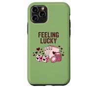 Feeling Lucky Casino Poker Valentine Heart Pink Case for iPhone 11 Pro