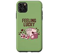 Feeling Lucky Casino Poker Valentine Heart Pink Case for iPhone 11 Pro Max