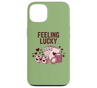 Feeling Lucky Casino Poker Valentine Heart Pink Case for iPhone 13