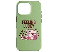 Feeling Lucky Casino Poker Valentine Heart Pink Case for iPhone 16 Pro