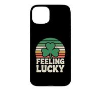 Feeling Lucky Retro Casino Humor St Patricks Day Vibes Case for iPhone 15 Plus