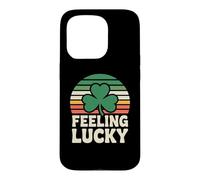 Feeling Lucky Retro Casino Humor St Patricks Day Vibes Case for iPhone 15 Pro