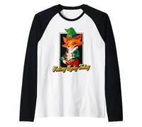 Feeling Lucky Today St Patrick's Day Leprechaun Fox Raglan Baseball Tee