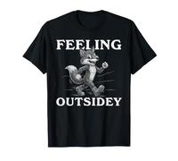 Feeling Outsidey Vintage Cartoon Walking Fox Nature Lover T-Shirt