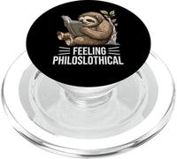 Feeling Philoslothical Funny Philosophy Quote Sloth Reading PopSockets PopGrip for MagSafe