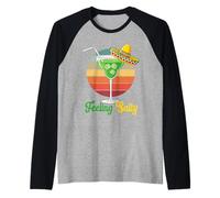 Feeling Salty Margarita Sombrero Retro Cinco De Mayo Mexican Raglan Baseball Tee