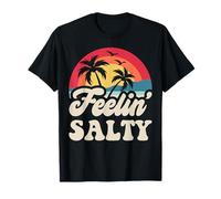 Feeling Salty Retro Ocean Sunset Sea Beach Vibes Vacation T-Shirt