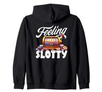 Feeling Slotty Big Win Slot Machine Casino Gambling Zip Hoodie