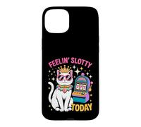 Feeling Slotty Today Gambling Casino Cat Funny Slot Machine Case for iPhone 15 Plus