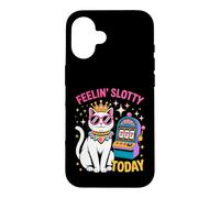 Feeling Slotty Today Gambling Casino Cat Funny Slot Machine Case for iPhone 16