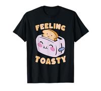 Feeling Toasty Cute Happy Toaster Bread Design T-Shirt